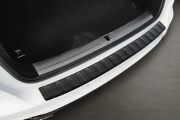 Rear bumper protector suitable for Audi A4 Avant (B9) 2015-> wagon stainless steel matt black (AUD28A4BP) (1)