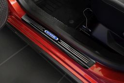 Door sill plates Dacia Jogger 2022-> wagon stainless steel high gloss black 2 pieces (DAC1JOEG) (1)