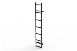 Door ladder stainless steel black (1)