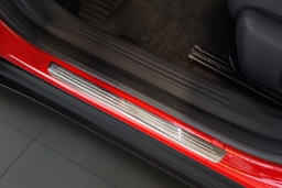 Door sill plates suitable for Fiat 600 2023->   stainless steel brushed 4 pieces (FIA260EG) (1)