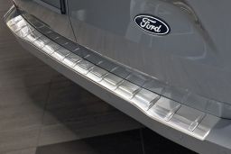 Rear bumper protector Ford Transit Custom II 2023->   stainless steel brushed (FOR4TRBP) (1)