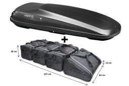 Roof box Hapro Zenith 8.6 Anthracite with Car-Bags.com bag set (HAP35360-BB1) (1)