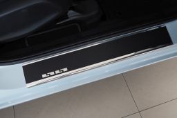 Door sill plates Honda Jazz IV 2020-> 5-door hatchback stainless steel - carbon foil (HON12JAEA) (1)