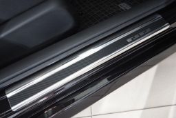 Door sill plates Honda Civic X 2017-present 4 & 5-door stainless steel - carbon foil (HON19CIEA) (1)