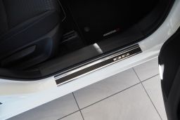 Door sill plates Mazda2 (DJ) 2015-present 5-door hatchback stainless steel - carbon foil (MAZ6M2EA) (1)