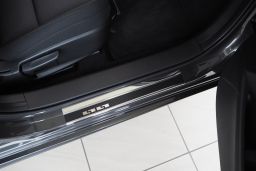 Door sill plates Mazda3 (BP) 2019-present 5-door hatchback stainless steel - carbon foil (MAZ8M3EA) (1)