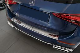 Rear bumper protector Mercedes-Benz C-Class estate (S206) 2021-> wagon stainless steel high gloss (MB34CKBP) (1)