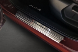 Door sill plates suitable for Nissan Juke (F16) 2019->   stainless steel brushed 4 pieces (NIS4JUEG) (1)