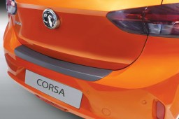 Rear bumper protector Opel Corsa F 2019-> 5-door hatchback ABS - brushed alloy (OPE19COBP) (1)