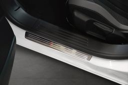 Door sill plates Opel Mokka B 2020->  stainless steel brushed 4 pieces (OPE1MKEG) (1)