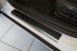 Door sill plates Opel Insignia B Sports Tourer 2017-present wagon stainless steel - carbon foil (OPE8INEA) (1)