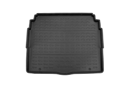 Boot mat suitable for Peugeot 3008 II 2016-2023 5-door hatchback Carbox Form PE rubber - black (PEU130CT-0) (1)