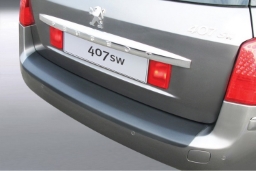 Rear bumper protector suitable for Peugeot 407 SW 2009-2011 wagon ABS - matt black (PEU347BP) (1)