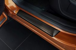 Door sill plates Renault Captur II 2019->   stainless steel anthracite 4 pieces (REN4CAEG) (1)