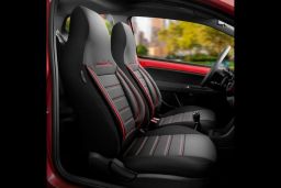 Seat covers comfortline citybug faux leather black red (1)