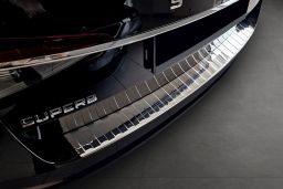 Rear bumper protector Skoda Superb III Combi (3V) 2015-2024 wagon stainless steel high gloss (SKO15SUBP) (1)