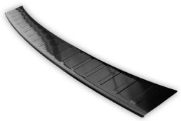 Skoda Fabia III Combi (NJ) 2014-> rear bumper protector stainless steel black (SKO18FABP) (1)