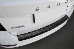 Rear bumper protector Skoda Fabia III Combi (NJ) 2018-2022 wagon stainless steel anthracite (SKO24FABP) (1)
