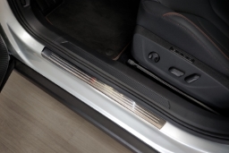 Door sill plates suitable for Skoda Enyaq iV 2020->   stainless steel brushed 4 pieces (SKO2ENEG) (1)