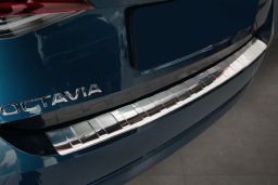 Rear bumper protector Skoda Octavia IV (NX) 2020-> 5-door hatchback stainless steel (SKO43OCBP) (1)