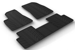 Tesla Model 3 2017- 4-door saloon car mat set anti-slip Rubbasol rubber (TES1M3FR) (1)