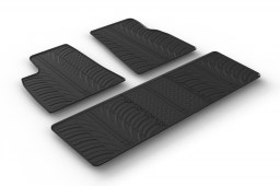 Tesla Model S 2012-2016 5-door hatchback car mats set anti-slip Rubbasol rubber (TES1MSFR)