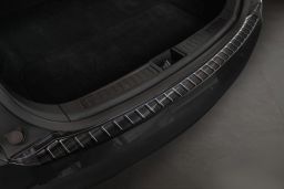 Rear bumper protector Tesla Model S 2012-> 5-door hatchback stainless steel anthracite (TES6MSBP) (1)