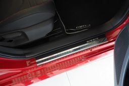 Door sill plates Toyota Corolla (E210) 2018-present 5-door hatchback stainless steel - carbon foil (TOY14COEA) (1)