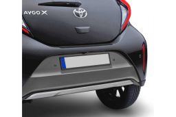 for TOYOTA AYGO X 2022+ REAR BUMPER PROTECTOR POLISHED STAINLESS STEEL