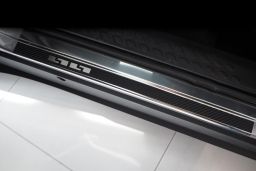 Door sill plates Toyota C-HR 2016-present stainless steel - carbon foil (TOY2CHEA) (1)