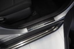 Door sill plates Toyota RAV4 V (XA50) 2018-present stainless steel - carbon foil (TOY8RAEA) (1)