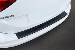 Rear bumper protector Volkswagen Touran (5T) 2015->   aluminium diamond plate anthracite matt (VW13TOBP) (1)