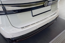 Rear bumper protector suitable for Volkswagen ID.7 2023-> 5-door hatchback stainless steel brushed (VW1I7BP) (1)