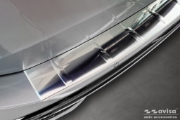 Rear bumper protector suitable for Volkswagen Passat Variant (B9) 2023-> wagon stainless steel brushed (VW21PABP) (1)