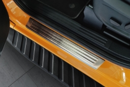 Door sill plates suitable for Volkswagen Amarok II 2023->   stainless steel brushed 4 pieces (VW2AMEG) (1)