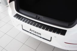 Rear bumper protector Volkswagen Arteon 2017-present 5-door hatchback stainless steel - carbon foil (VW2ARBA) (1)