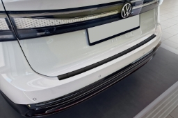 Rear bumper protector suitable for Volkswagen ID.7 2023-> 5-door hatchback stainless steel matt black (VW2I7BP) (1)