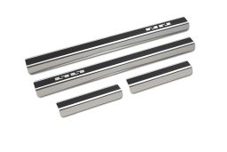 Door sill plates Volkswagen Tiguan III 2023->   stainless steel - carbon foil (VW6TIEA) (1)