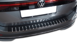 Rear bumper protector suitable for Volkswagen Passat Variant (B9) 2023-> wagon stainless steel - carbon foil (VW73PABA) (1)