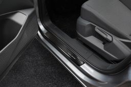 Door sill plates Volkswagen Caddy IV 2020-present   stainless steel anthracite 2 pieces (VW7CAEG) (1)