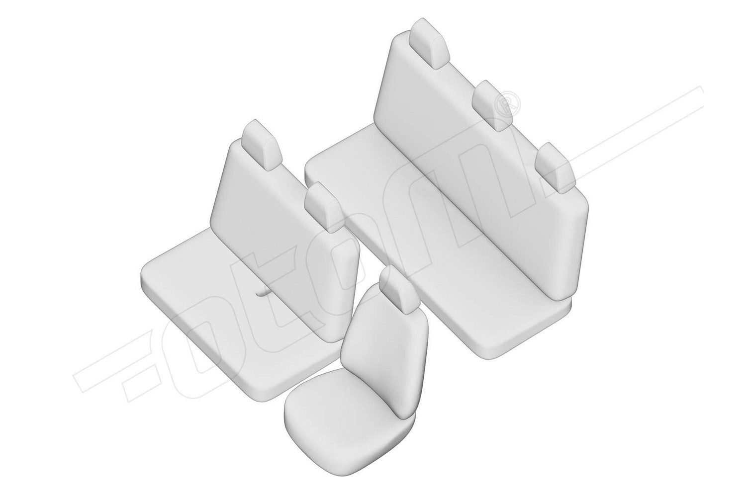 Seat covers line drawing / Sitzbezüge Strichzeichnung / Stoelhoezen lijntekening / Dessin au trait des housses de siège Seat covers line drawing / Sitzbezüge Strichzeichnung / Stoelhoezen lijntekening / Dessin au trait des housses de siège