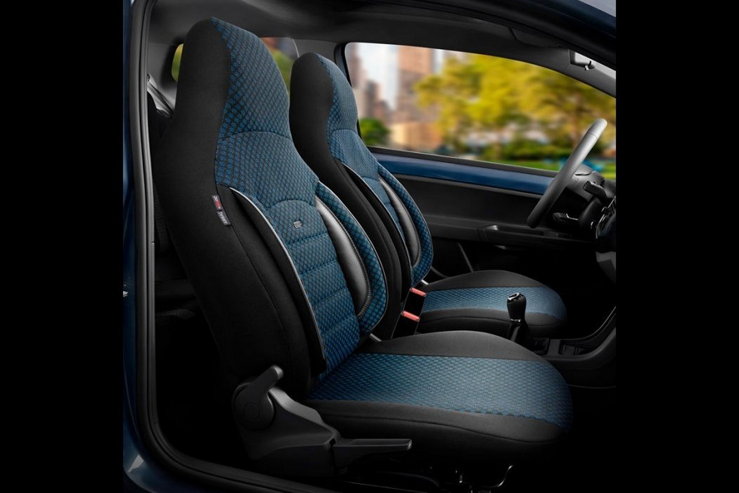 Stoelhoezen Toyota Aygo X 2022-heden 5-deurs hatchback Sport Plus CityBug stof blauw