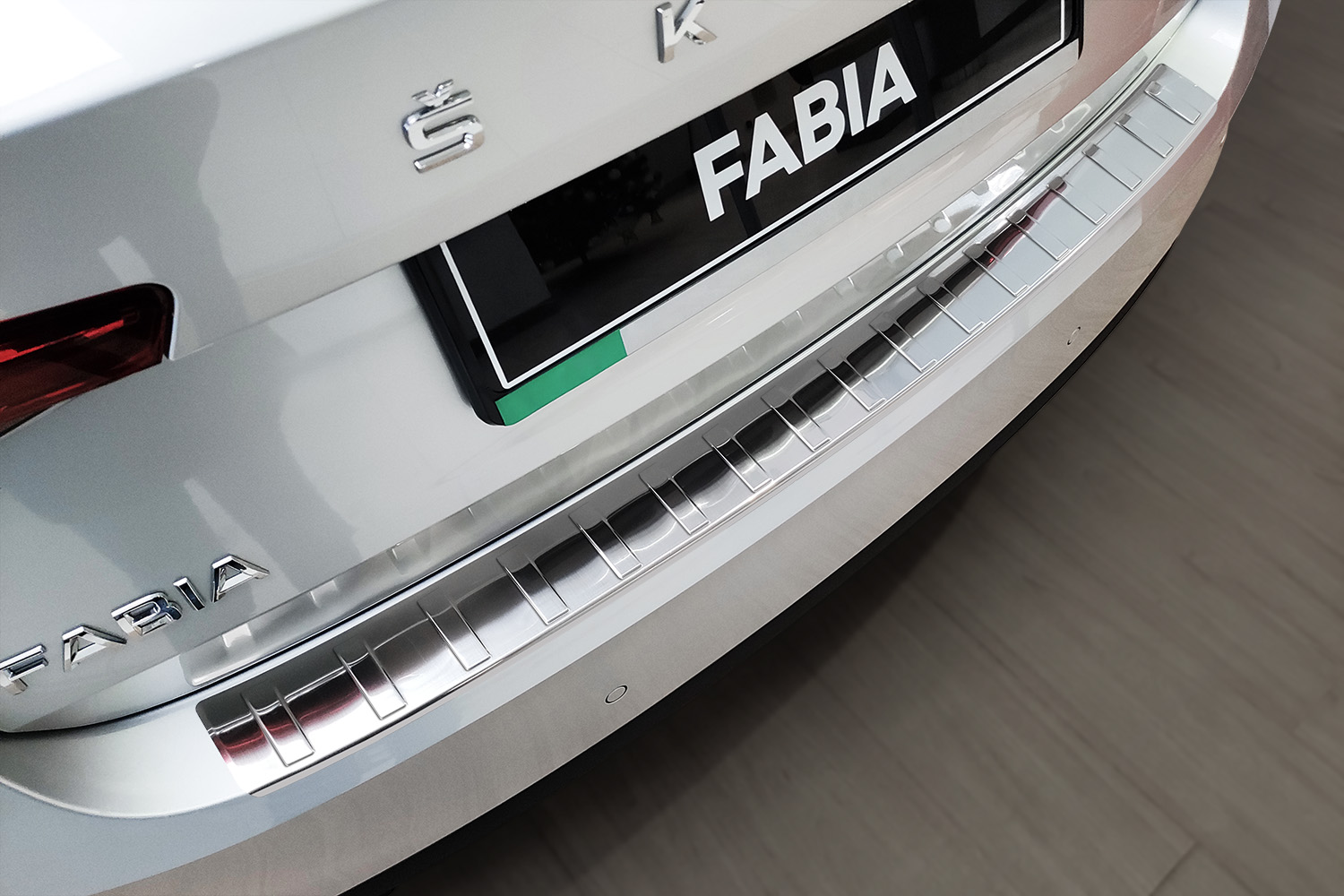 Bumperbeschermer geschikt voor Skoda Fabia IV 2021-heden 5-deurs hatchback RVS geborsteld