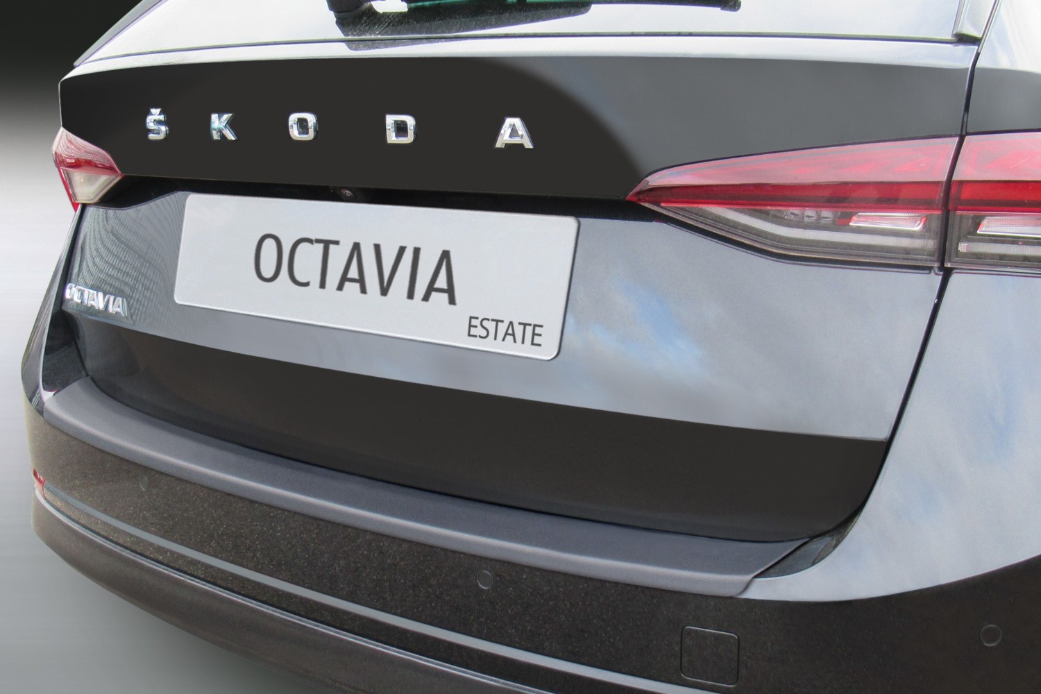 Rear bumper protector suitable for Skoda Octavia IV Combi (NX) 2020-present wagon ABS - matt black