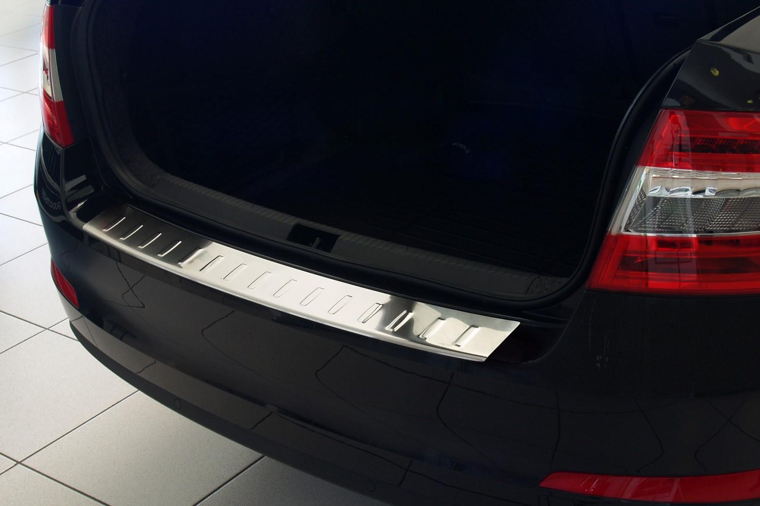 Bumperbeschermer geschikt voor Skoda Octavia III (5E) 2013-2020 5-deurs hatchback RVS geborsteld