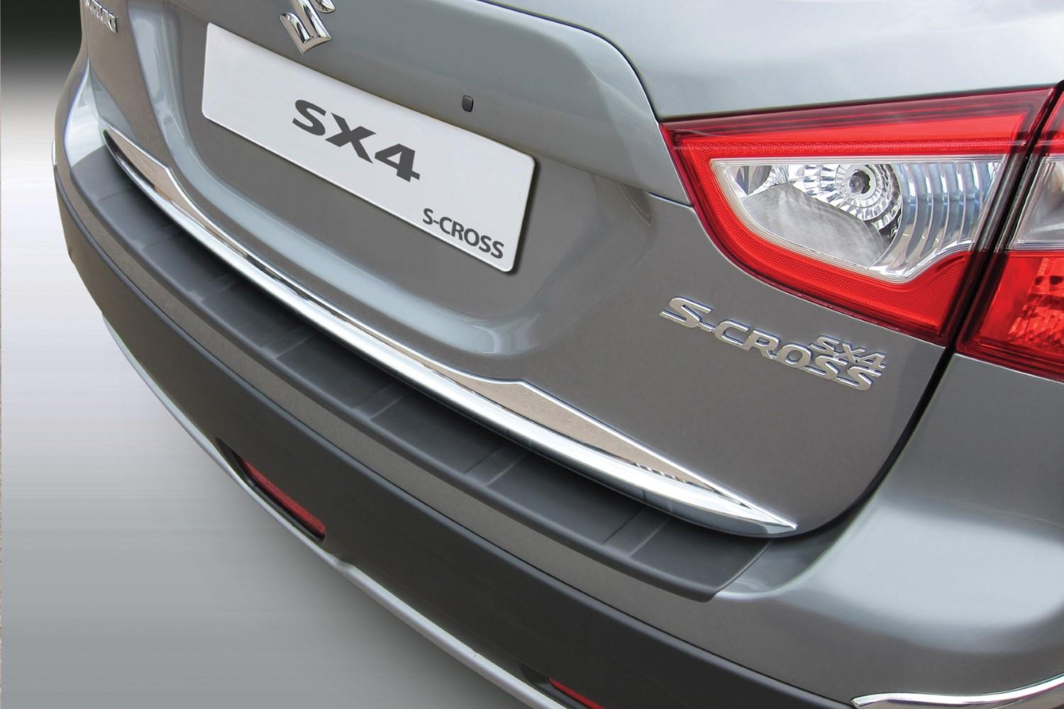 Rear bumper protector suitable for Suzuki SX4 S-Cross 2013-2021 5-door hatchback ABS - matt black
