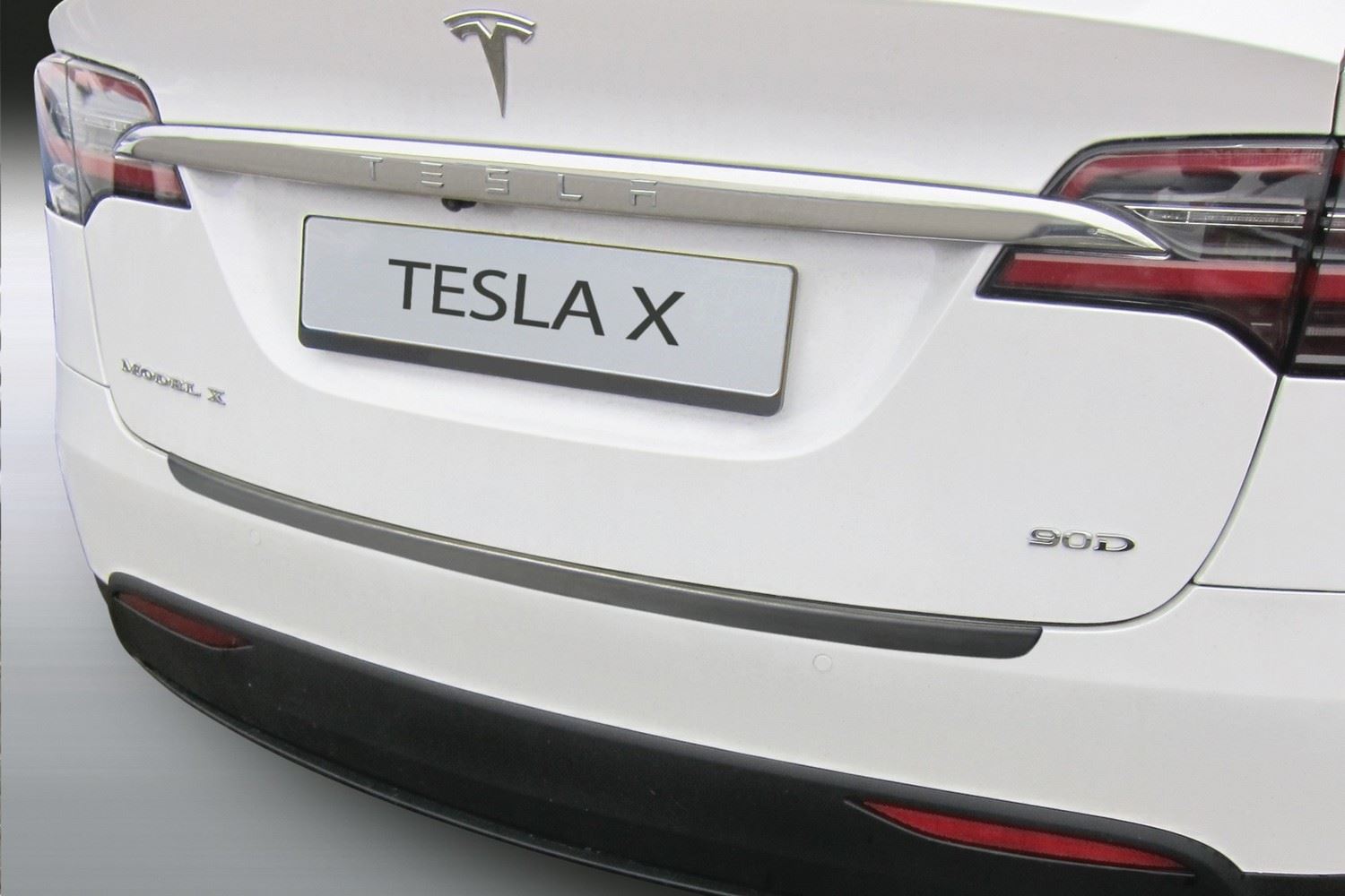 Protection de seuil de coffre convient à Tesla Model X 2015-présent ABS - noir mat