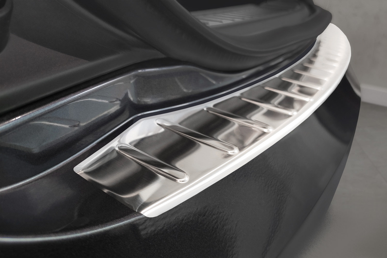 Protection de seuil de coffre convient à Tesla Model S 2012-présent 5 portes bicorps acier inox brossé