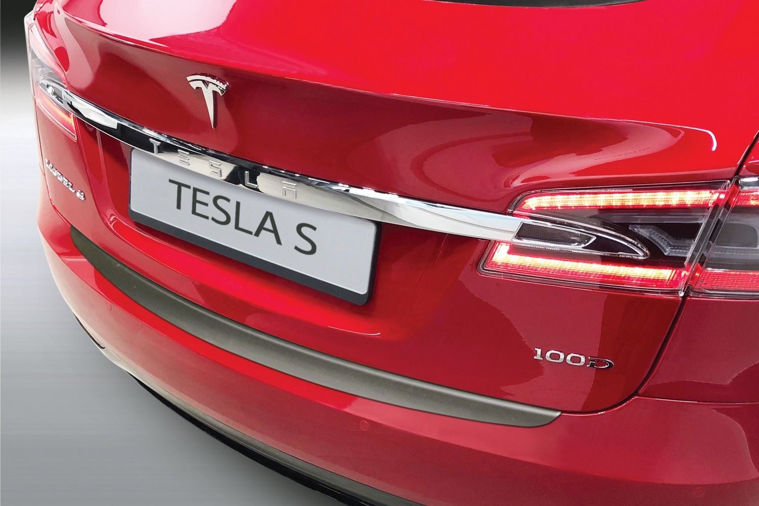 Bumperbeschermer geschikt voor Tesla Model S 2012-heden 5-deurs hatchback ABS - matzwart