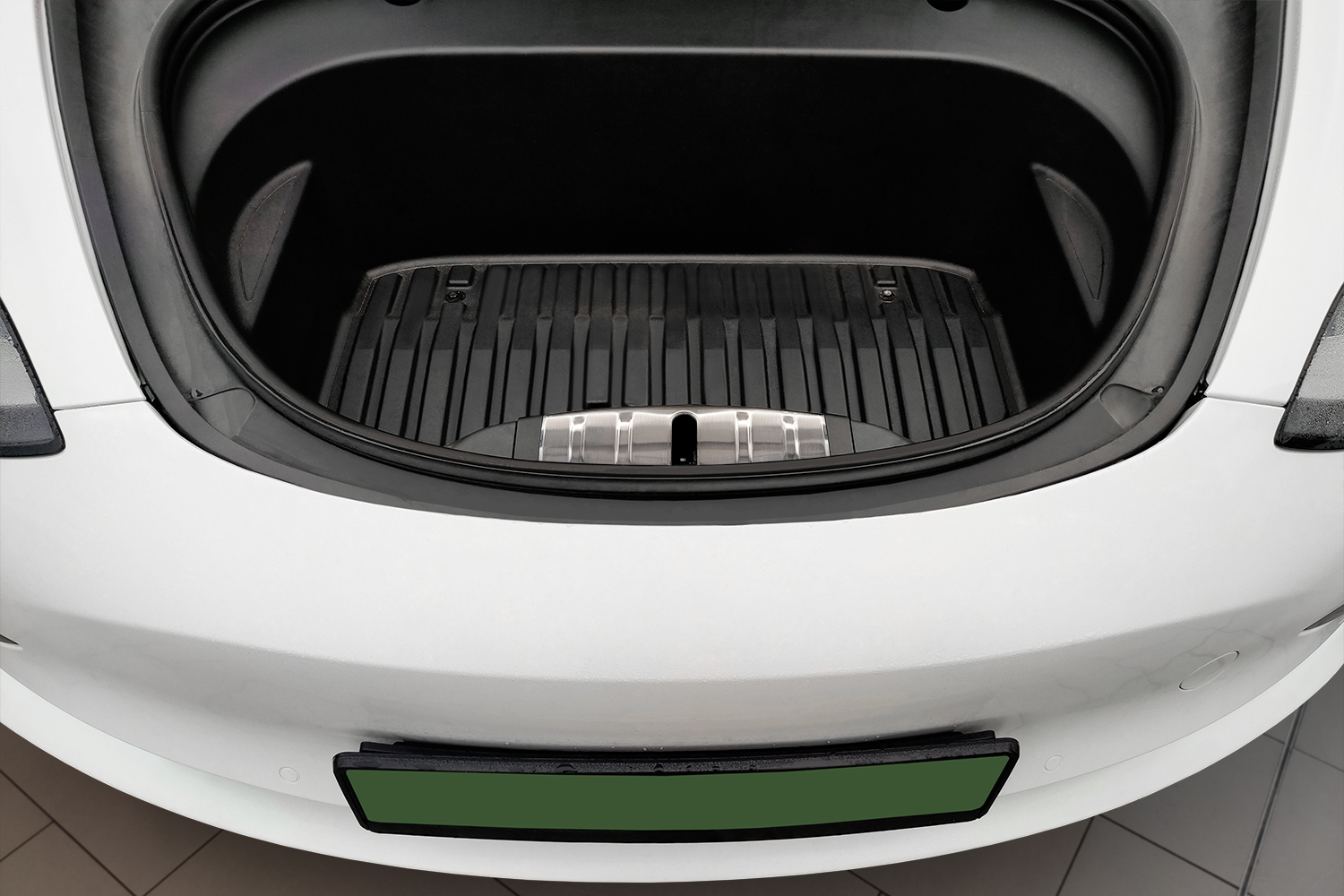 Protection de seuil de chargement de frunk Tesla Model 3 2017-2023 4 portes tricorps acier inox brossé